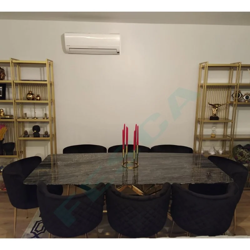Black Wood Marble Table 68